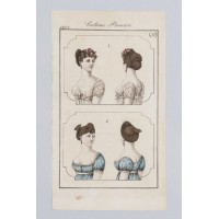 Costume Parisien. Nakrycia głowy ok 1805, Wg. Horace Vernet'a. Nr 52. Francja, 1805